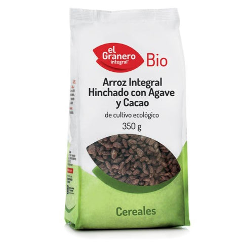 Comprar online ARROZ INTEGRAL HINCHADO CON AGAVE Y CACAO BIO 350G de EL GRANERO INTEGRAL. Imagen 1
