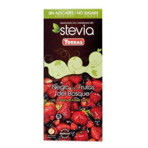 Comprar online CHOCOLATE NEGRO CON FRUTOS DEL BOSQUE CON STEVIA de TORRAS. Imagen 1