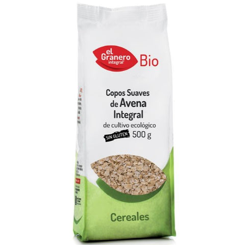 Comprar online COPOS SUAVES DE AVENA INTEGRAL SIN GLUTEN BIO 500 de EL GRANERO INTEGRAL. Imagen 1