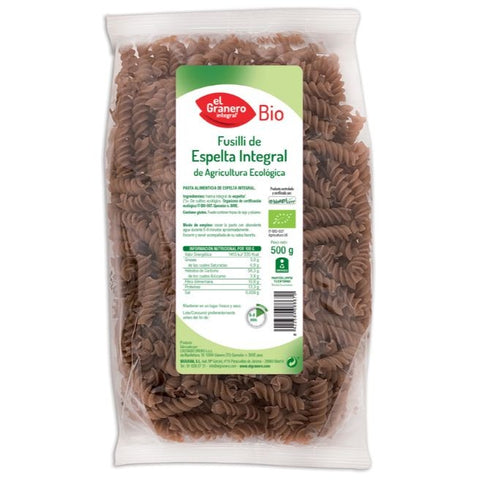 Comprar online FUSILLI ESPELTA INTEGRAL BIO 500 gr de EL GRANERO INTEGRAL. Imagen 1