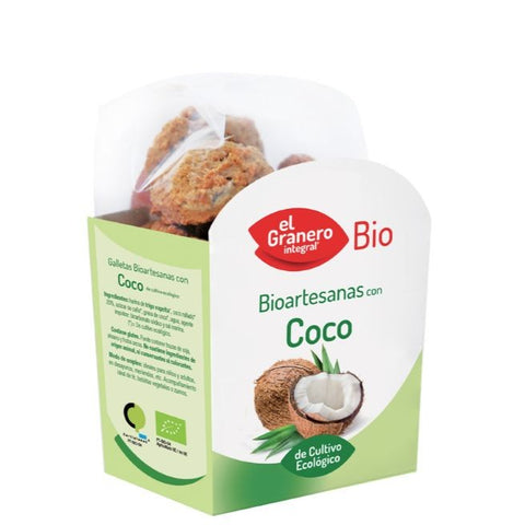 Comprar online GALLETAS ARTESANAS CON COCO BIO 220 gr de EL GRANERO INTEGRAL. Imagen 1