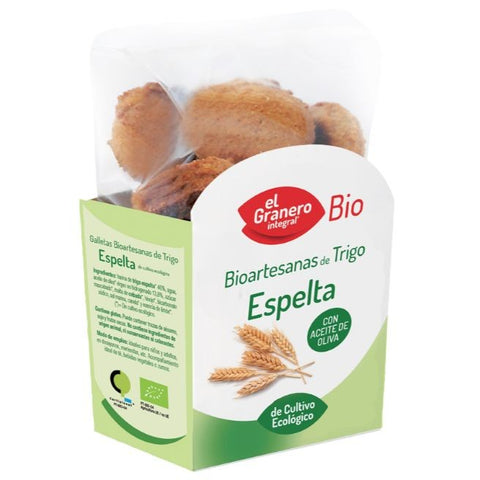 Comprar online GALLETAS ARTESANAS DE ESPELTA BIO 220 gr de EL GRANERO INTEGRAL. Imagen 1