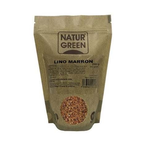 Comprar online LINO MARRON BIO 250 gr de NATURGREEN. Imagen 1