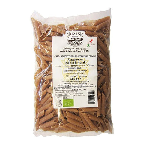 Comprar online MACARRONES ESPELTA INTEGRAL IRIS 500 G de IRIS. Imagen 1