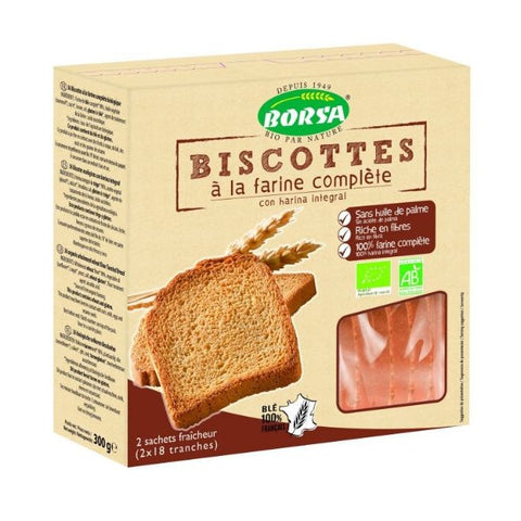 Comprar online BISCOTTES CON HARINA INTEGRAL 300 g de BORSA. Imagen 1