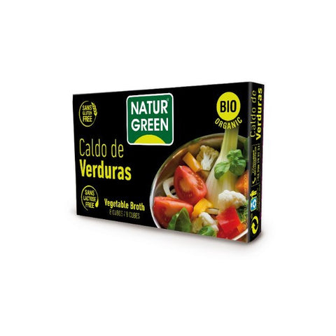 Comprar online NATURGREEN CUBITO CALDO VERDURA Cajita 8 x 10,5 gr de NATURGREEN. Imagen 1