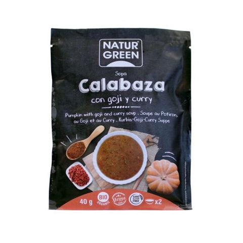 Comprar online NATURGREEN SOPA CALABAZA, GOJI Y CURRY BIO 40 G de NATURGREEN. Imagen 1