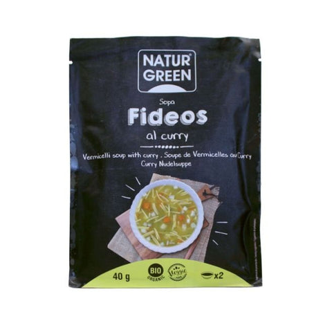 Comprar online NATURGREEN SOPA FIDEOS CURRY 40 gr de NATURGREEN. Imagen 1