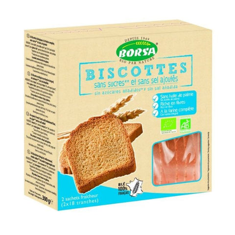 Comprar online BISCOTTES CON HARINA INTEGRAL SS/SA 300 g de BORSA. Imagen 1