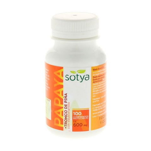 Comprar online PAPAYA + tronco de piña 600 mg 100 Comp de SOTYA BESLAN. Imagen 1