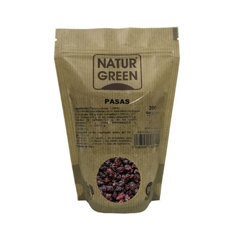 Comprar online PASAS SULTANAS BIO 200 gr de NATURGREEN. Imagen 1