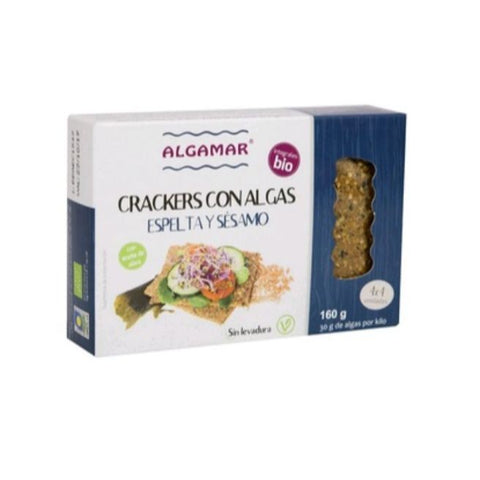 Comprar online APERITIVO ESPELTA, SESAMO Y ALGAS 160 G , SIN LEVA de ALGAMAR. Imagen 1