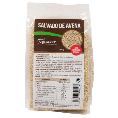 Comprar online SALVADO AVENA MOLIDO 250 gr de NATURLIDER. Imagen 1