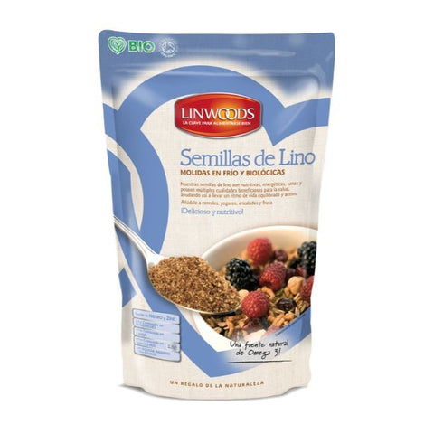 Comprar online SEMILLAS DE LINO MOLIDAS BIO 425 gr de LINWOODS. Imagen 1