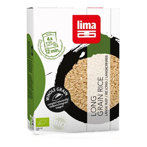 Comprar online ARROZ INTEGRAL LARGO LIMA 4x125 G de LIMA. Imagen 1