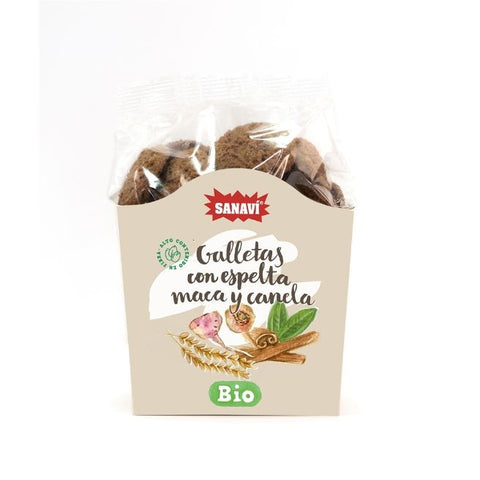 Comprar online GALLETA ESPELTA MACA Y CANELA 200 g de SANAVI. Imagen 1