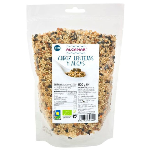 Comprar online ARROZ, LENTEJAS Y ALGAS 500 G ECO de ALGAMAR. Imagen 1