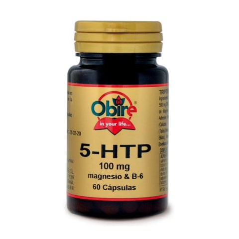 Comprar online TRIPTOFANO 5 HTP 100 mg + MAGNESIO + B6 60 Caps de OBIRE. Imagen 1