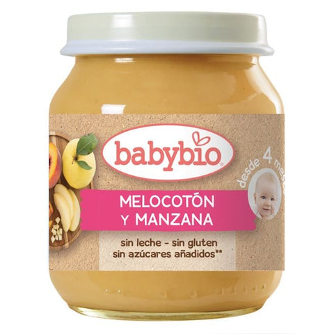 Comprar online BABYBIO POTITO MELOCOTON MANZANA 130 gr de BABYBIO. Imagen 1