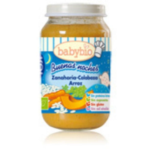 Comprar online BABYBIO POTITO ZANAHORIA CALABAZA ARROZ 200 gr de BABYBIO. Imagen 1