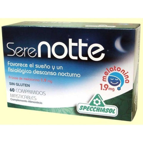 Comprar online SERENOTTE 60 Comp - MELATONINA 1,9 mg de SPECCHIASOL. Imagen 1