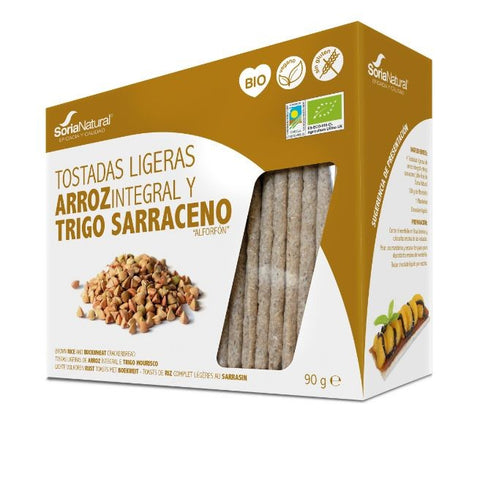 Comprar online BIO TOSTADAS DE ARROZ Y TRIGO SARRACENO de ALECOSOR SORIA NATURAL. Imagen 1
