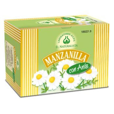 Comprar online MANZANILLA CON ANIS 20 Bolsitas infusion de EL NATURALISTA. Imagen 1