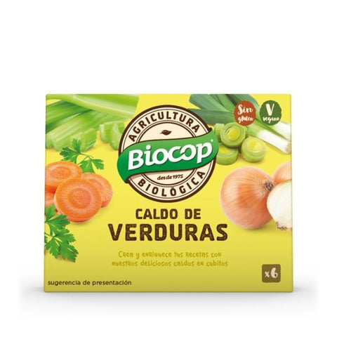 Comprar online CALDO VERDURAS CUBITOS BIOCOP 6 X 10G de BIOCOP. Imagen 1