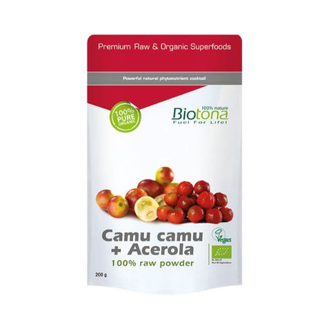 Comprar online CAMU CAMU + ACEROLA POLVO CRUDA 200G de BIOTONA. Imagen 1