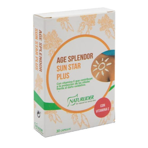 Comprar online AGE SPLENDOR SUN STAR BETACAROTENO 30 CAPSULAS VEG de NATURLIDER. Imagen 1