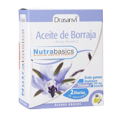 Comprar online ACEITE BORRAJA 500 mg 60 Perlas NUTRABASICOS de DRASANVI. Imagen 1