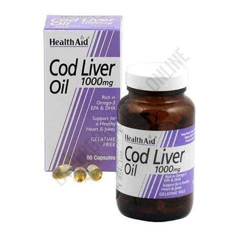 Comprar online ACEITE DE HIGADO DE BACALAO 1000 mg X 60 Caps de HEALTH AID. Imagen 1