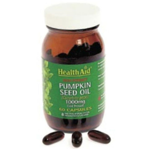 Comprar online ACEITE SEMILLAS DE CALABAZA 1000 mg 60 Caps de HEALTH AID. Imagen 1
