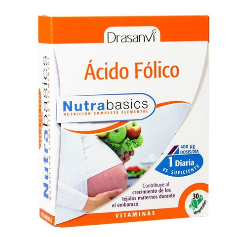 Comprar online ACIDO FOLICO 30 Caps NUTRABASICOS de DRASANVI. Imagen 1