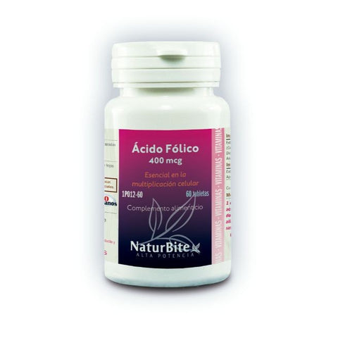 Comprar online ACIDO FOLICO 400 mcg 60 Tab de NATURBITE. Imagen 1