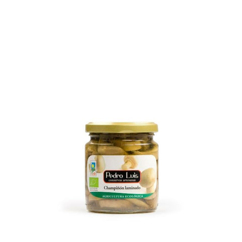 Comprar online CHAMPIÑON LAMINADO ECO FCO. 124 grs P.E. de CONSERVAS PEDRO LUIS. Imagen 1