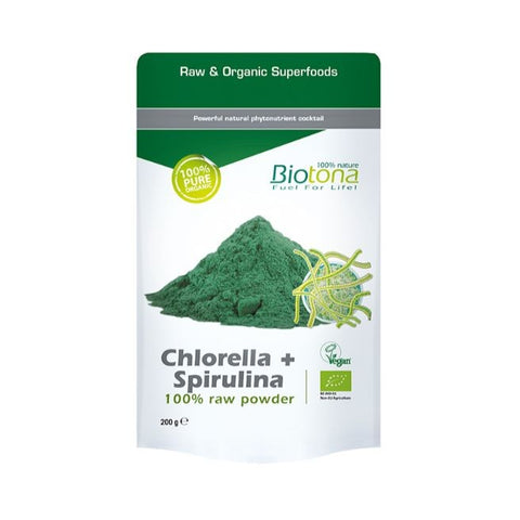 Comprar online CHLORELLA + SPIRULINA CRUDA 200 G de BIOTONA. Imagen 1