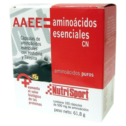 Comprar online AMINO ESENCIALES 100 Caps 500 mg de NUTRISPORT. Imagen 1