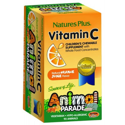 Comprar online ANIMAL PARADE VIT C 90 Comp Mast de NATURES PLUS. Imagen 1