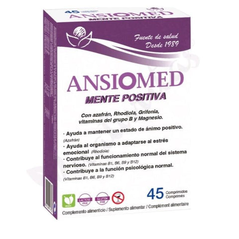 Comprar online ANSIOMED MENTE POSITIVA 45 COMPRIMIDOS de BIOSERUM. Imagen 1