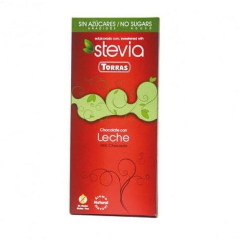 Comprar online CHOCOLATE CON LECHE STEVIA 100 gr de TORRAS. Imagen 1