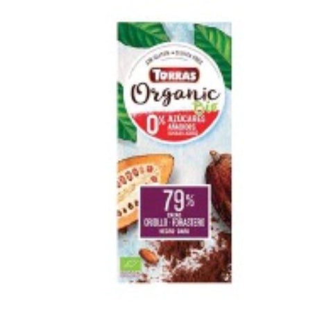 Comprar online CHOCOLATE NEGRO 79% CACAO CRIOLLO FORASTERO BIO 10 de TORRAS. Imagen 1