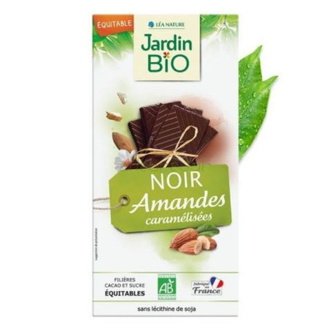 Comprar online CHOCOLATE NEGRO CON ALMENDRAS 100G de JARDIN BIO. Imagen 1