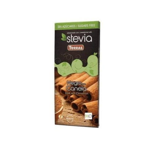 Comprar online CHOCOLATE NEGRO CON CANELA STEVIA 125 gr de TORRAS. Imagen 1