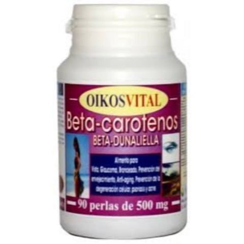 Comprar online BETA-CAROTENO 500 mg 90 Perlas de OIKOS. Imagen 1