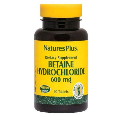 Comprar online BETAINA HCL 600 mg 90 comp de NATURES PLUS. Imagen 1