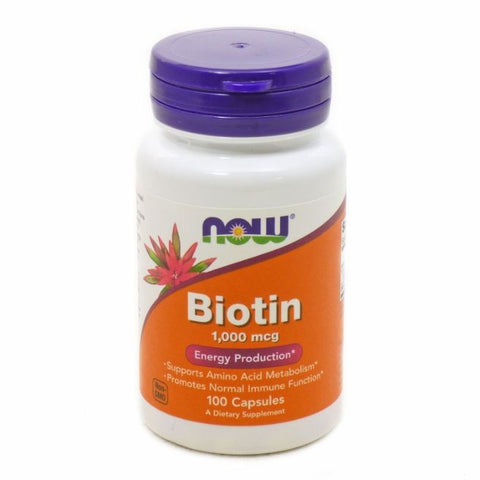 Comprar online BIOTINA 1000 Microgramos 100 Caps de NOW. Imagen 1