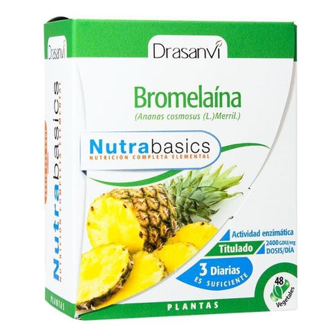 Comprar online BROMELAINA 48 Vcaps NUTRABASICOS de DRASANVI. Imagen 1