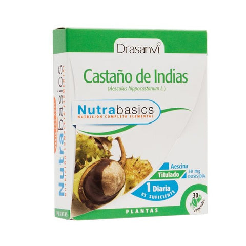 Comprar online CASTAÑO INDIAS 30 Caps NUTRABASICOS de DRASANVI. Imagen 1