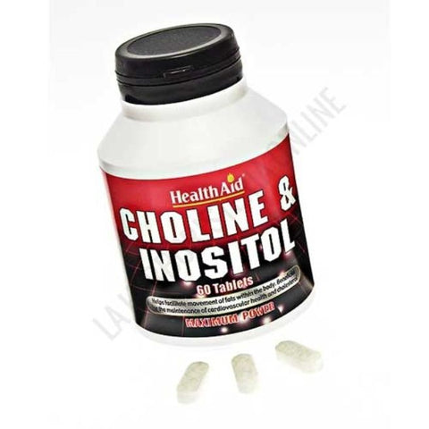 Comprar online COLINA/INOSITOL 250 mg/250 mg 60 Comp de HEALTH AID. Imagen 1